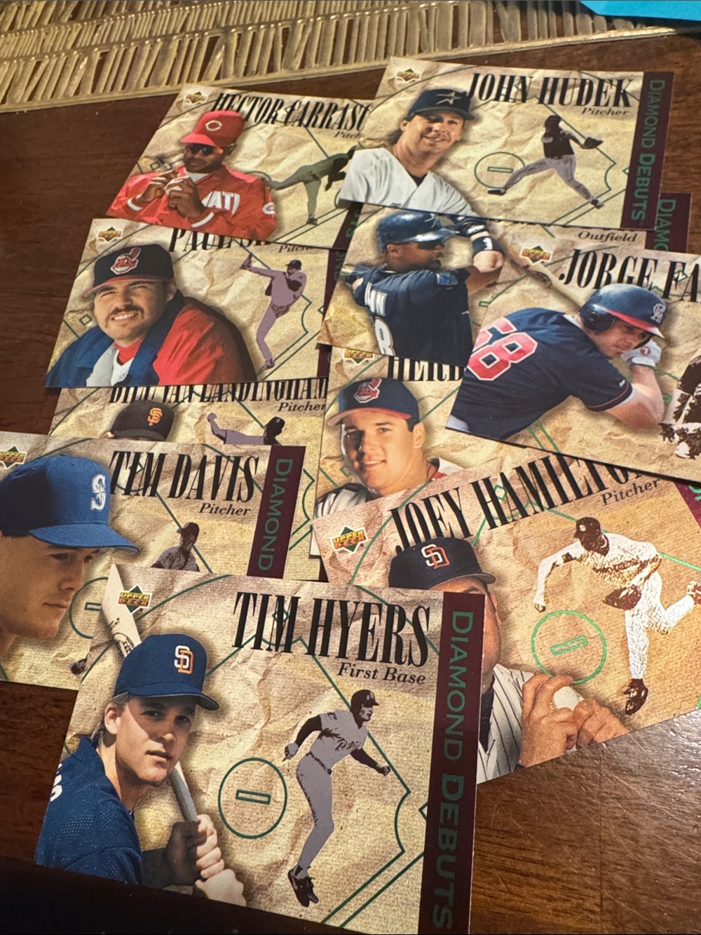10 MLB diamond debuts trading sports collector cards vintage 90s players